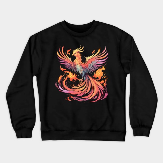 Phoenix Crewneck Sweatshirt by Ray Crimson